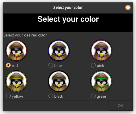 'Select color' dialog